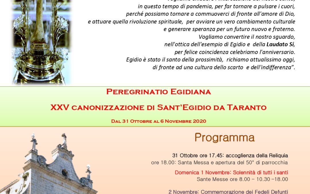 Francavilla Fontana – Dal 31 Ottobre al 6 Novembre 2020