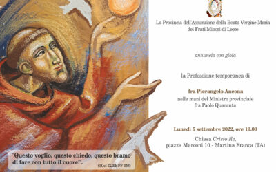 Professione temporanea nell’Ordine dei Frati Minori
